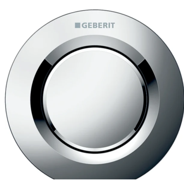 Geberit 116.040.21.1 Type 01 remote flush actuation, round, pneumatic, single flush, concealed actuator Chrome Shiny Gloss