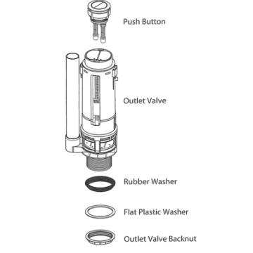 Ideal Standard Flush Valve R & T trim Pack (O-A) EEM82321167 - A2423