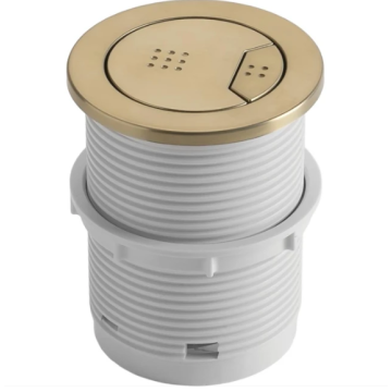 Wirquin Pneumatic Kara Dual Flush Button – Brass (50120768)