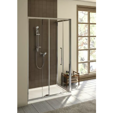 Ideal Standard Spares Kubo 1200mm slider door with Ideal clean clear glass - bright silver finish -T7380EO