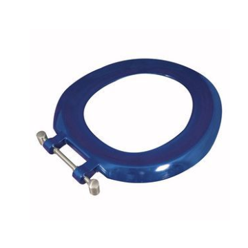 Twyford Avalon WC seat ring, barrier-free-BLUE Without Hinges  ** seat has small chip as shown**ST6881BE