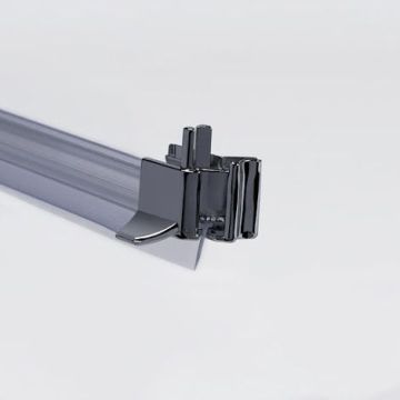Seal straight incl . Sealing lip ( FAD 2 pieces) Colour: chrome For glass thickness : 6 mm Length: 1200 mm