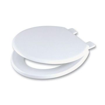 Wirquin Emerald seat and cover with colour matched plastic hinge - White -SEM11WH