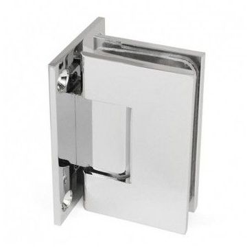Shower door hardware " block " for swing door wall glass in chrome