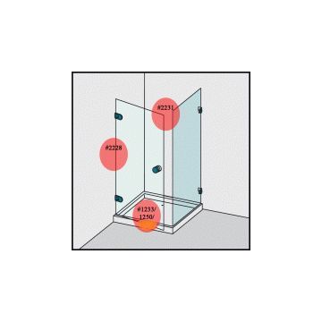 Shower Enclosure sealing strips set for 8mm glass