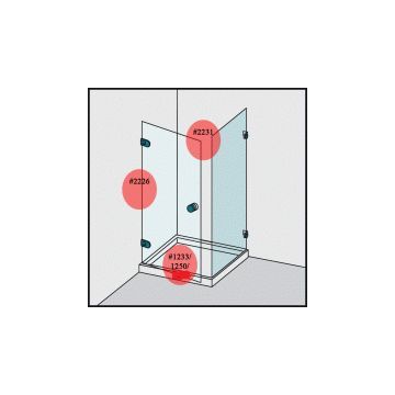 Shower Enclosure sealing strips set for 8mm glass Schower