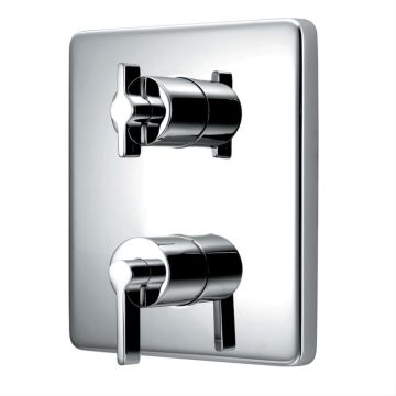 Shower valve faceplate and handles pack for use with the TT built in thermostatic shower mixer A3969NU. 212mm high. 170mm wide. 5 year manufacturer's guarantee.