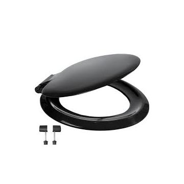 Celmac SSO21BL Sonata Seat Poly Wirquin Celmac Sonata Heavey Duty Toilet Seat with Cover White SSO21BL