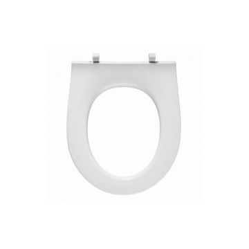 Standard toilet seat without cover with incl. hinge in stainless steel