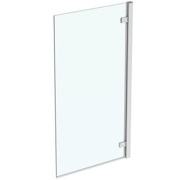 Ideal Standard  IS i.life 815 Hinged Angle Bathscreen Right Hand with Idealclean clear glass - bright silver finish  T4884EO