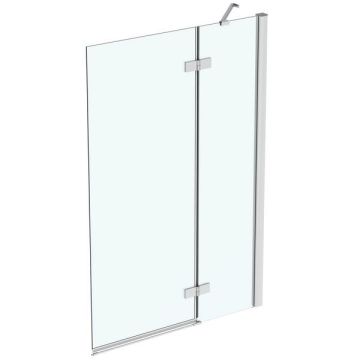 Ideal Standard  IS i.life 1000 2 Panel Bathscreen 400 + 600 Right Hand with Idealclean clear glass - bright silver finish  T4886EO