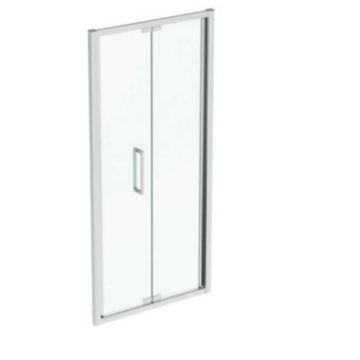 Ideal Standard  IS i.life 1000 Infold Door  with Idealclean clear glass - bright silver finish  T4929EO
