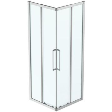 Ideal Standard  IS i.life 800 Corner Entry Enclosure with Idealclean clear glass - bright silver finish  T4977EO