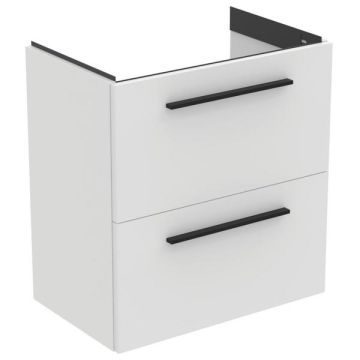 Ideal Standard  Ideal Standard i.life S 60cm compact wall hung vanity unit with 2 drawers (separate handles required), matt white  T5293DU