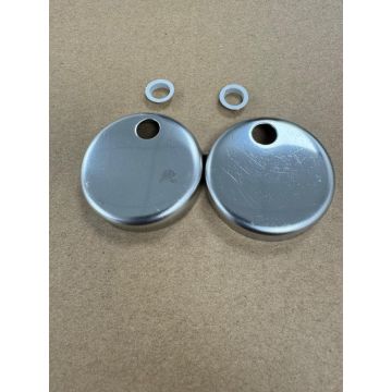 Toilet Seat Hinge Chrome Cover Caps  A3331Peld