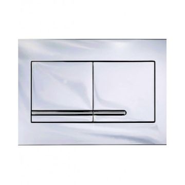 Top operated 3/6l dual fl ush/push-button: Bright chrome palstic, rectangular GB1921102081