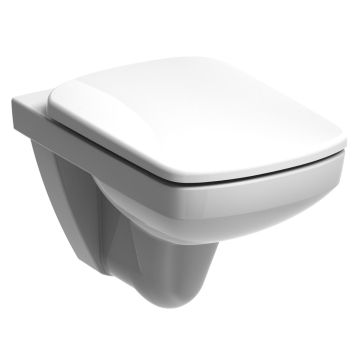 Twyford Bathrooms E17866WH Toilet Seat & Cover, Square Top Fix 