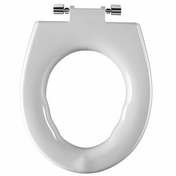 Twyford seat ring With stainless steel top fix hinges and stability buffers Grey AV7861GY