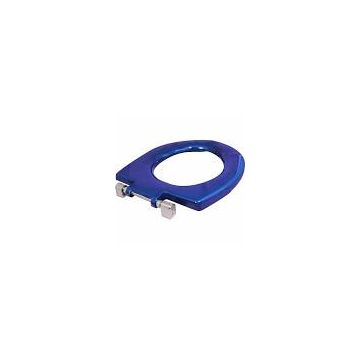 Twyford Toilet seat ring With stainless steel top fix hinges and stability buffers Blue AV7861BE