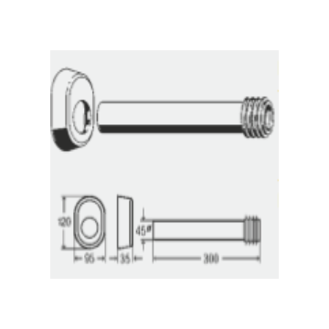 VIega Flushing Pipe Set 495169 concealed Toilet cistern Fittings spares