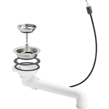 Viega drain valve 7139.16  578893 white

for sinks with drain hole Ø 90 mm
with overflow connection
Stainless Steel out basket Stainless Steel
Valve Stainless Steel
90 ° drain elbow