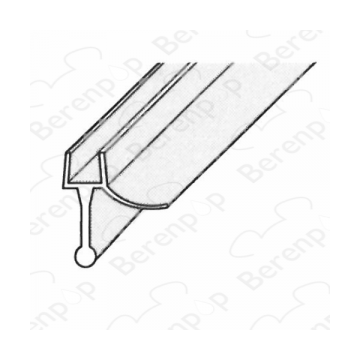 Villeroy & Boch Subway PGR60450470009 bent afwaterprofiel, 200cm, 6mm