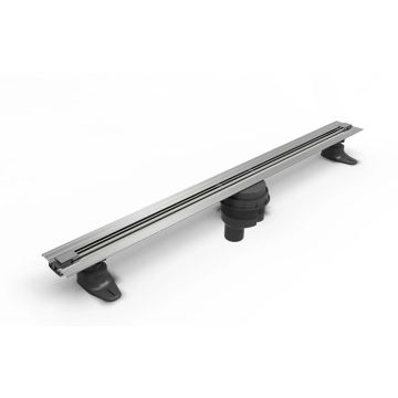 Vitra DK100 090 Rectangular Thin-cut Shower Drain Upright Siphon, 90 cm, Polished 59980128000