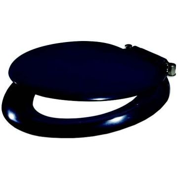 Wirquin Celmac Sonata toilet seat with cover and hinges Black / Stainless Steel Hinges SSO15BL / 5017134132212