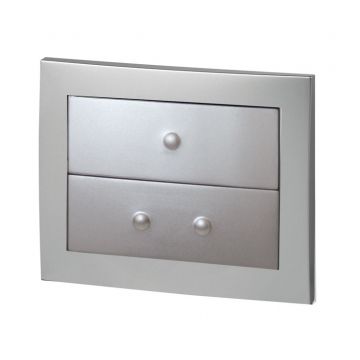 Wirquin EGAL, dual flush flush plate for wall-hung toilet Matt chrome 55719671