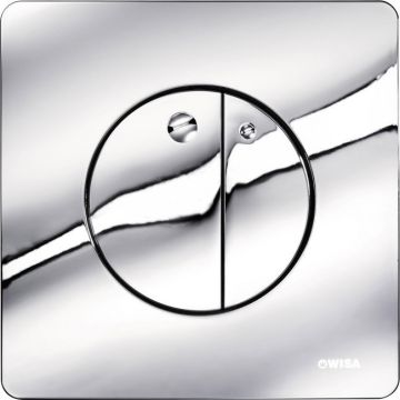 Wisa Gaia flush plate Dual flush Plate in gloss chrome 8050417051