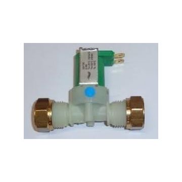WS3850-8LPM Water solenoid 15 mm compression, EKI, 12 V DC green coil 8 LPM regulator