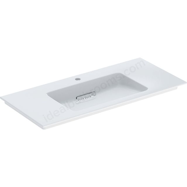 Geberit ONE washbasin, horizontal outlet: B=50cm, T=41cm, Tap hole=without, Overflow=without, white / KeraTect, glossy white   505.018.00.1