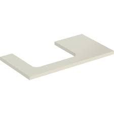 Geberit ONE washtop, left cut-out, for lay-on washbasin: B=90cm, H=3cm, T=47cm, sand grey / high-gloss coated  505.303.00.4