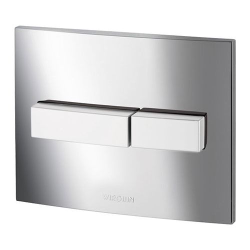 Wirquin Flush Plate for Pro Frame Chrome with Matt Chrome Buttons 80717686 Wirquin 50717686 Button