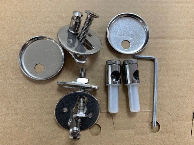 Azzurra Thin  Toilet Seat Hinges 1856 for  Normal Close