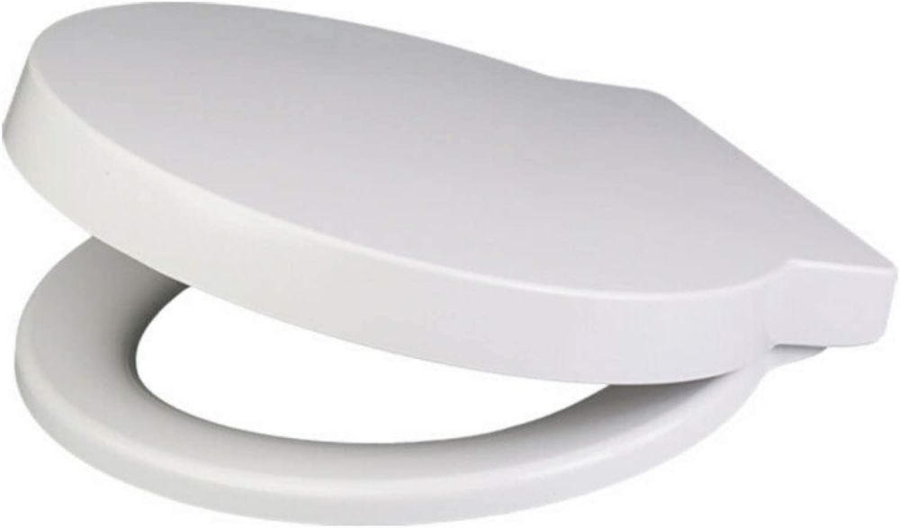 Euroshowers 87360 Round Soft Close Toilet Seat White 400 mm x 420 mm