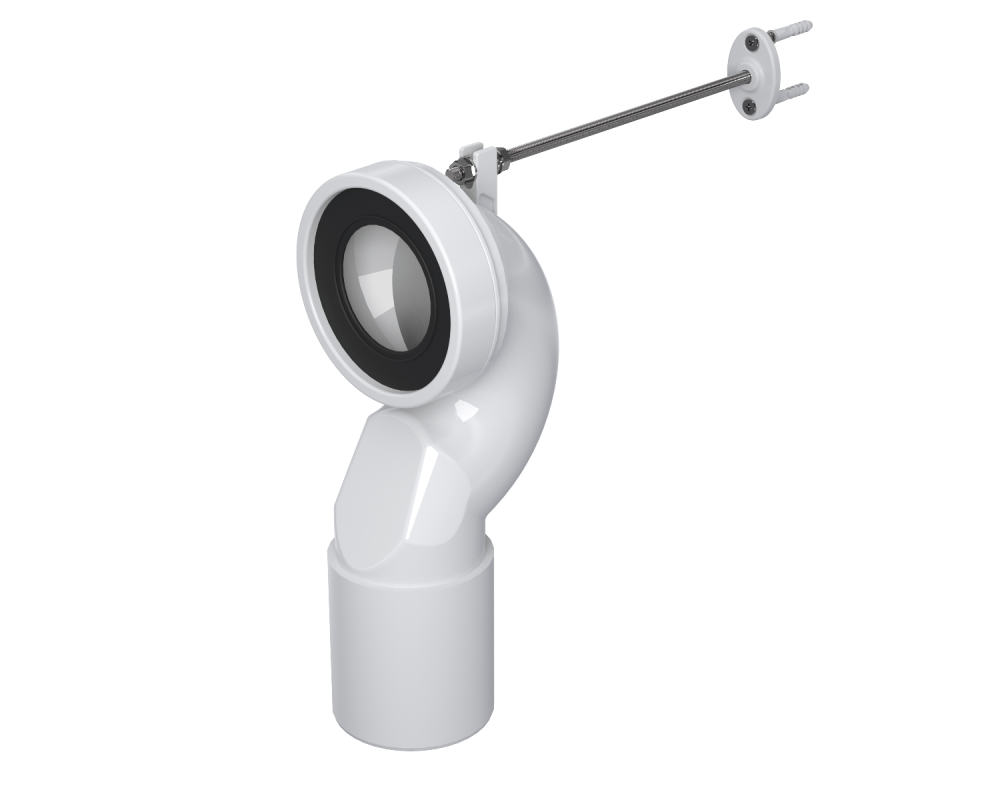 SWAN NECK WC PAN CONNECTOR 90 Ø 100mm OUTLET DIMENSIONS 59 × 38 × 37 cm 110388