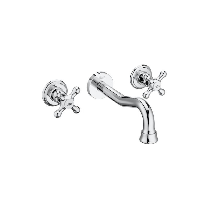 Roca Carmen twin lever wall mounted basin mixer A5A474BC00