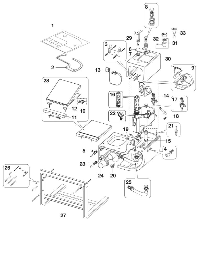 Roca Toilet spares A802910870