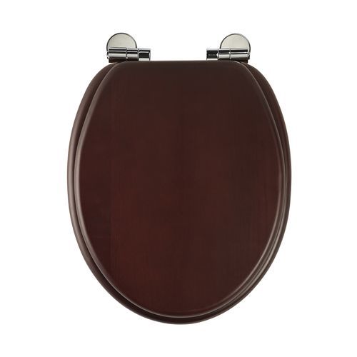 Roper Rhodes Traditional Toilet Seat and Cover with Fittings in  Mahogany 8081MSC