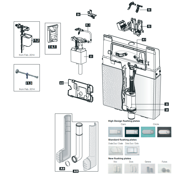 Schwab Concealed flushing cistern 198.0400