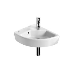 Roca Hall Corner Wall-Hung Basin with Left-Hand Shelf 350 x 430mm - 1 Taphole A327623000