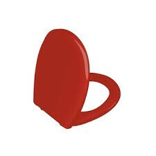 Vitra Duroplast Toilet Seat, Crossbar Metal Hinge, Red