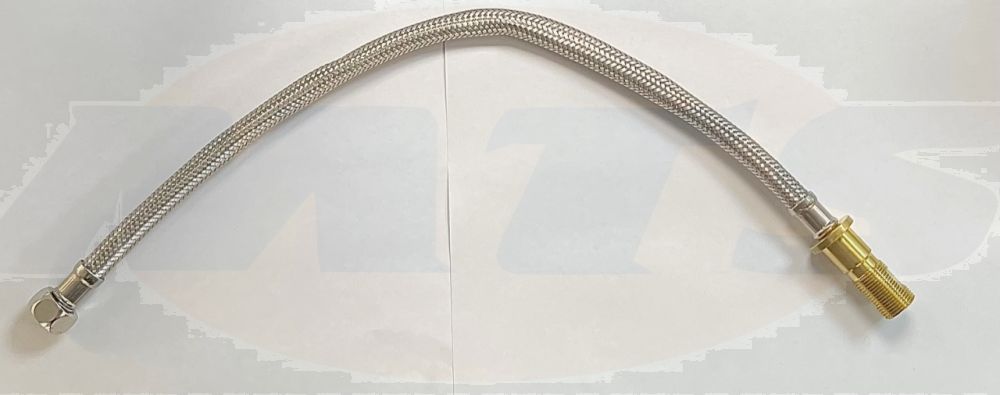 Geberit 261.358.00.1 Stainless steel connection hose (MISSING WASHERS NON-RETURNABLE)