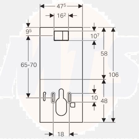 115.323.11.1 - Design panel AquaClean complete WC for Sigma (UP300, UP320) and Twinline UP130, alpine white