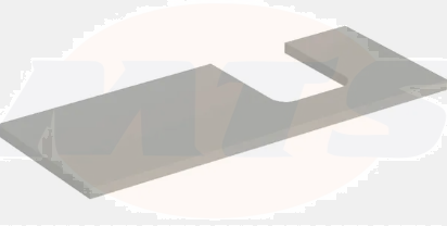 Geberit ONE washtop, right cut-out, for lay-on washbasin, bowl shape: B=120cm, H=3cm, T=47cm, greige / matt coated  505.315.00.7