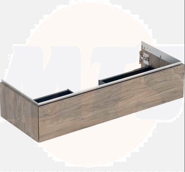 Geberit ONE cabinet for washbasin, with one drawer: Washbasin width=120cm, H=26.6cm, T=47cm, hickory / wood-textured melamine  505.075.00.6