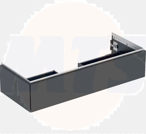 Geberit ONE cabinet for washbasin, with one drawer: Washbasin width=120cm, H=26.6cm, T=47cm, black / matt coated  505.075.00.8
