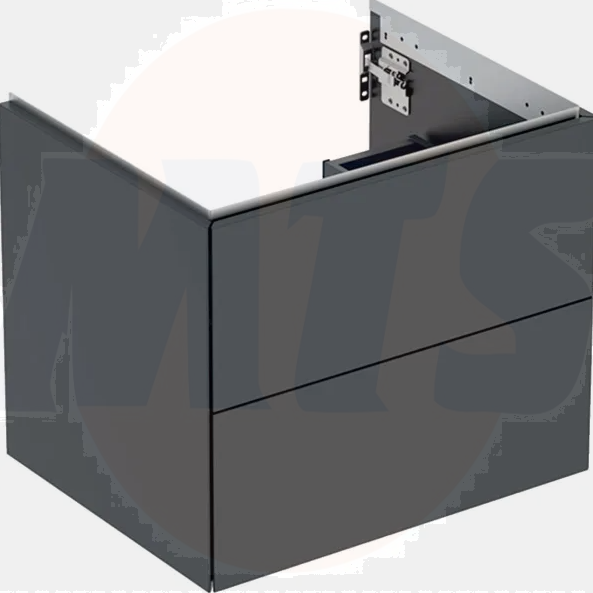 Geberit ONE cabinet for washbasin, with two drawers: Washbasin width=60cm, H=50.4cm, T=47cm, black / matt coated  505.261.00.8
