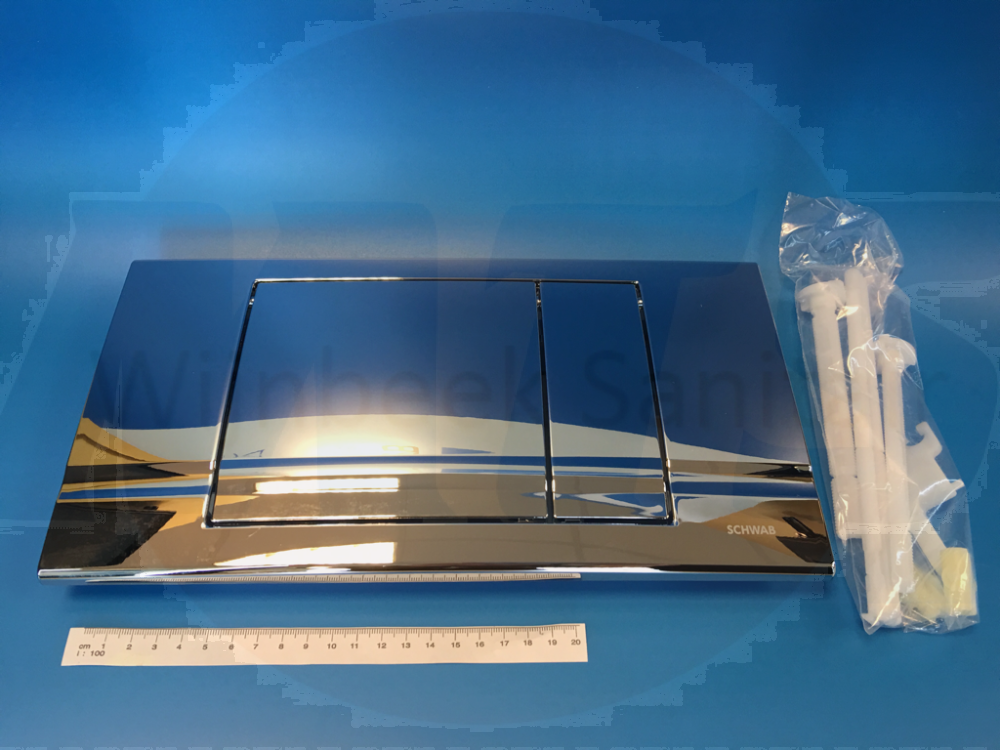 227559 Schwab operation plate Riva Duo, chrome finish